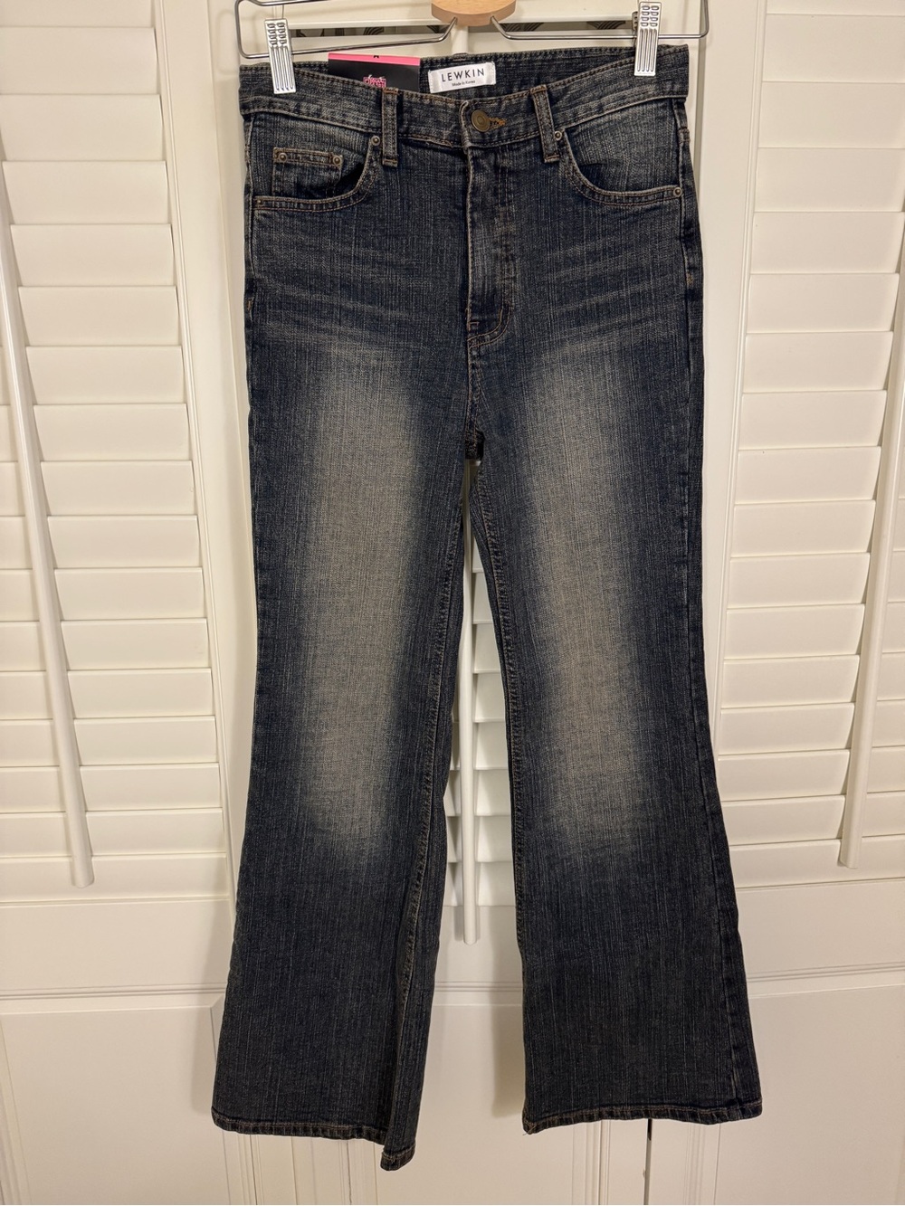 LEWKIN K-Fashion Dark Wash Flare Jeans